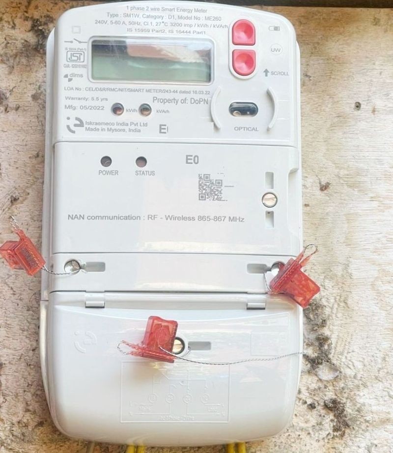 A prepaid Smart meter box of the Department of Power Nagaland. As per recent policy tweaks, pre and post paid smart metering could become a norm in the future. (Morung File Photo)